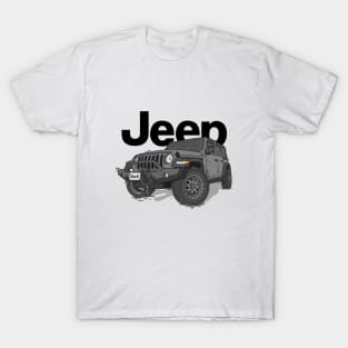 Grey Jeep Wrangler Rubicon T-Shirt